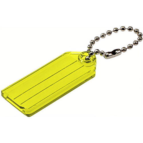 Luckyline 1010080 ID Key Tag Ball Chain Yellow 100/Box