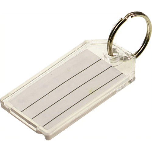 Luckyline 20400 ID Key Tag w/Ring Clear 100/Box