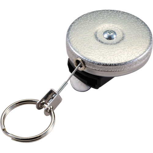 Luckyline 43551 Spinner Key Bak Clip On, Textured Chrome 1/Card