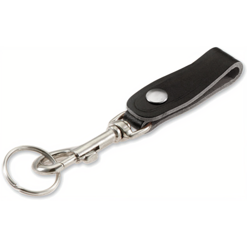 Luckyline 45201 Leather Belt Hook w/Bolt Snap, Black 1/Card