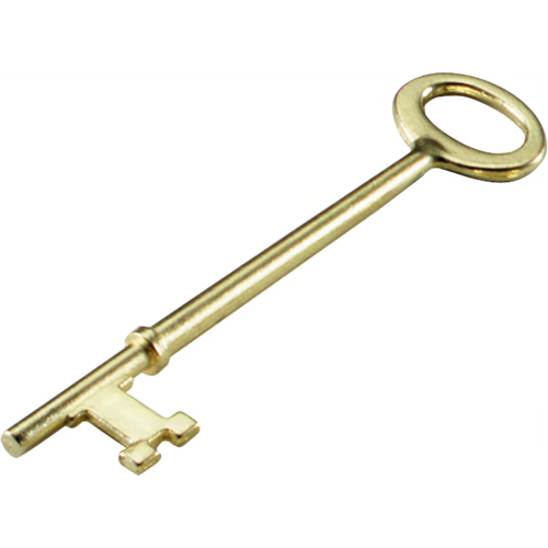 Luckyline 87202 Skeleton Keys Flat Notched, Brass-Plated 2/Card