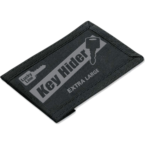 Luckyline 91308 X-Large Velcro Pouch Key Hider, Black 8/Card