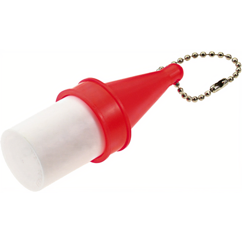 Luckyline 92101 Key Buoy w/Chain, White/High-Visibility Red 1/Card