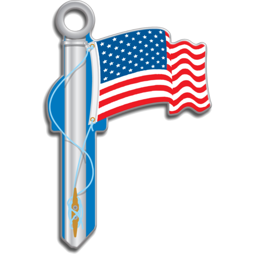 Luckyline B101S Key Shapes American Flag SC1