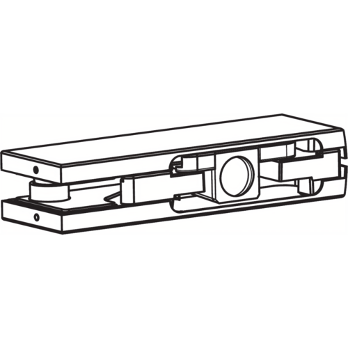 Rockwood PFD-22BC.28 Top Patch with Overhead Closer Insert, 628/US28 Satin Aluminum
