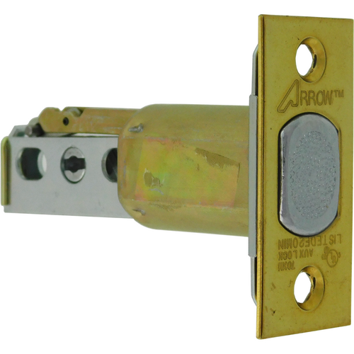 Arrow Lock 142-03 D E Series Square Deadbolt 2-3/4 Backset, 605/US3 Bright Brass