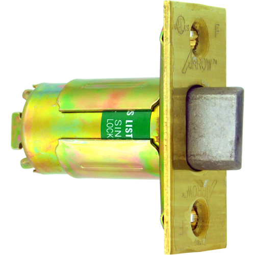 Arrow Lock R23-03 RLX Series Spring Latch 2-3/4in Backset, Grade 2, 605/US3 Bright Brass