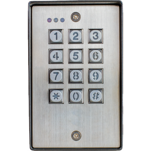 Seco-Larm SK-1123-SDQ Vandal Resistant Outdoor Keypad, Surface-Mount, 1100 Users, 12-24V ACDC