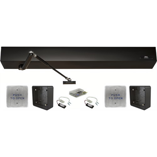 Record EZ36-PUSH-BZ Push Arm Auto Operator Kit with Plates, Boxes, Transmitters Receiver