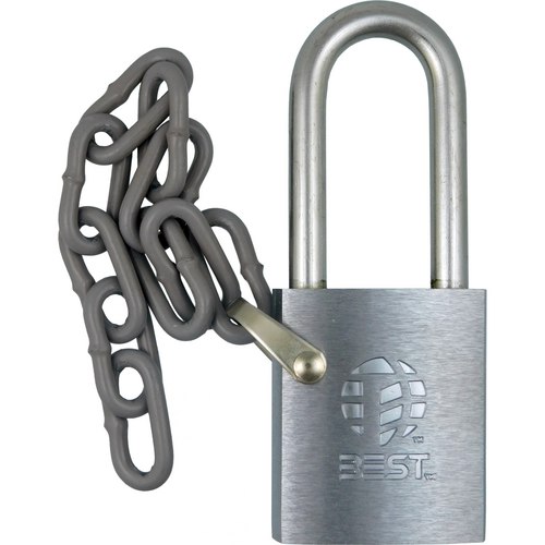 Best 21B772-L-M5 Brass Chrome Padlock with Chain, Non-Key Retained, SFIC Prep, Less Core