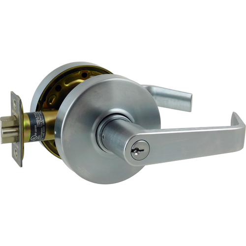 Dexter C1000-ASYL-R-626-KDC Asylum Grade 1 Clutching Cylindrical Lock, C Keyway, Satin Chrome Finish