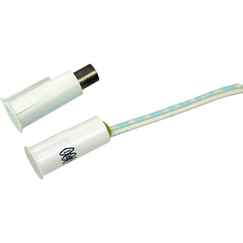 GRI 5065-W 3/8in Recessed Flush Mount Contact, 1in Gap, 12in Leads, Closed Loop, White