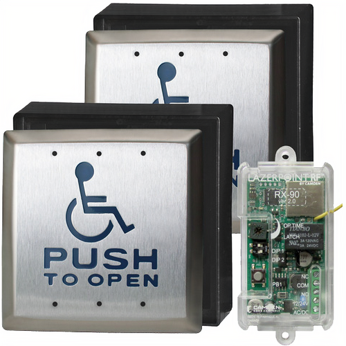 Camden CM-RFK45/4 Brushed Stainless Steel Concealed Screws, No-Battery 900 MHz Kinetic Transmitter