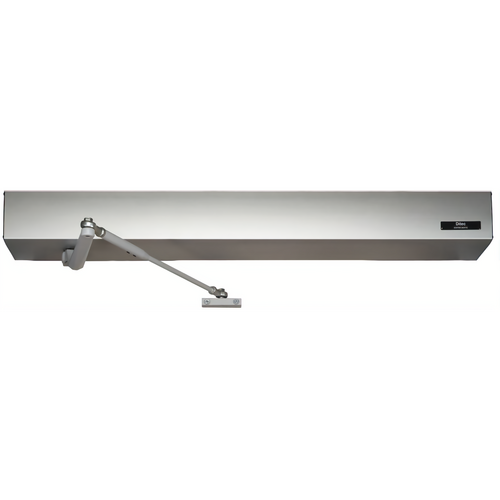 Record HA8-LP-39-PUSH-CL Low Profile Non-Handed Push Arm Auto Operator, 115VAC, Clear Anodized