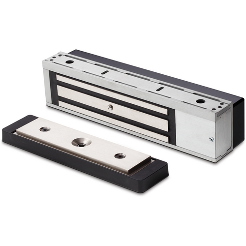 Schlage M490DE-628 1300lbs Delayed Egress Electromagnetic Lock, 15 Sec Delay, 12/24VDC, Satin Aluminum