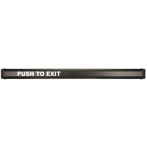 Securitron EMB-W-BK-36 Weather Resistant Electromechanical Exit Bar, 12/24VDC, 36in, Black Anodized