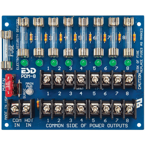 Securitron PDB-4F2 4-Fused Power Distribution Board, 2A Output Each