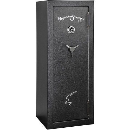 Amsec BFX6024-LTE-F-BK-A 8-8-14+1 Gun Safe, 120 Min Fire, Black Finish, Chrome Hardware, Combo Dial