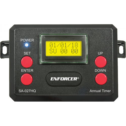 Seco-Larm SA-027HQ Programmable 365-Day Timer, 2 Relays, LCD, Up to 50 Events, 1-99 Sec