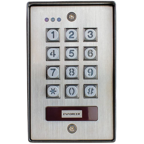 Seco-Larm SK-1123-SPQ Vandal Resistant Outdoor Keypad, Surface-Mount, 1100 Users, 12-24V ACDC
