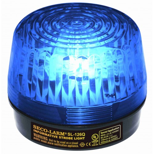 Seco-Larm SL-126-A24Q/B Xenon Tube Strobe Light 6-24VDC Blue
