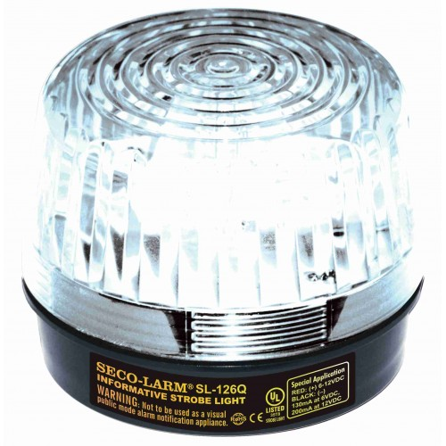 Seco-Larm SL-126Q/C Xenon Tube Strobe Light 6-12VDC Clear