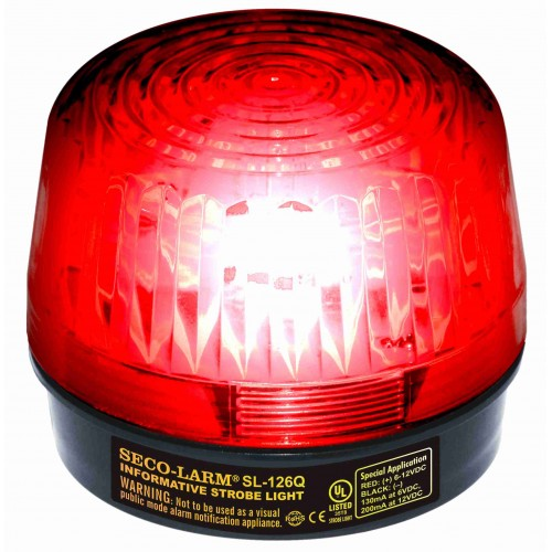 Seco-Larm SL-126-A24Q/R Xenon Tube Strobe Light 6-24VDC Red