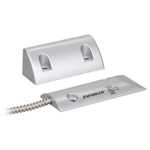 Seco-Larm SM-226RQ Overhead Door Magnetic Contact, 2-34in Gap, 24in Leads, Rounded Bracket, NC