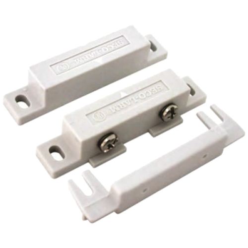 Seco-Larm SM-300Q/W Screw-Terminal Surface-Mount Magnetic Contact, 1/2in Gap, No, White