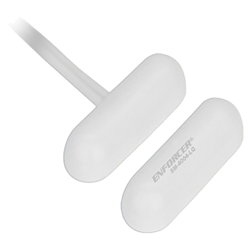 Seco-Larm SM-4004-LQ/W Capsule-Type Surface-Mount Magnetic Contact, 3/4 Gap, 18in Wire Leads, NC, White