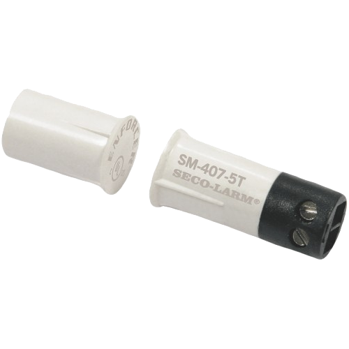Seco-Larm SM-407-5TQ/W 3/8in Diameter Screw-Terminal Magnetic Contact, 3/4in Gap, NC, White