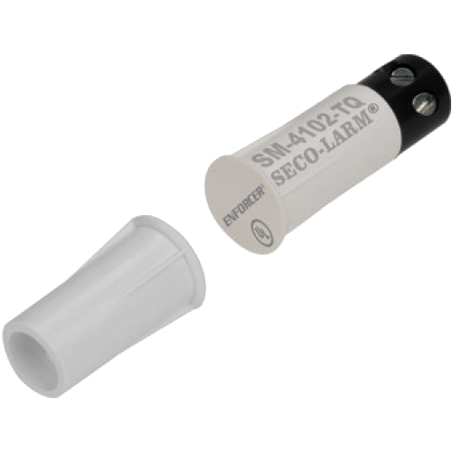 Seco-Larm SM-4102-TQ/W 3/8in Diameter Screw-Terminal Magnetic Contact, 1in Gap, NC, White