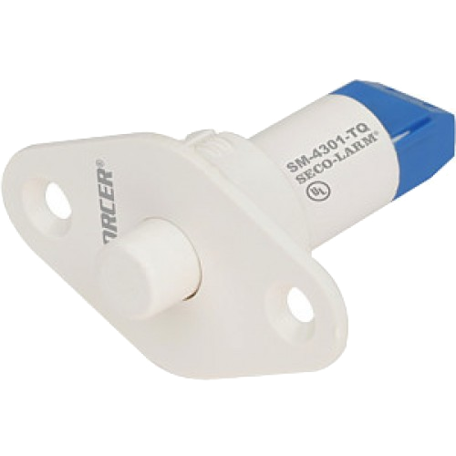 Seco-Larm SM-4301-TQ/W Plunger-Type Screw-Terminal Recessed Magnetic Contact, 1/4in Travel, NC
