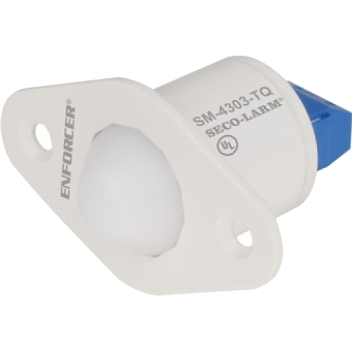 Seco-Larm SM-4303-TQ/W Rollerball-Type Screw-Terminal Recessed Magnetic Contact NC, 1/4in Travel, NC