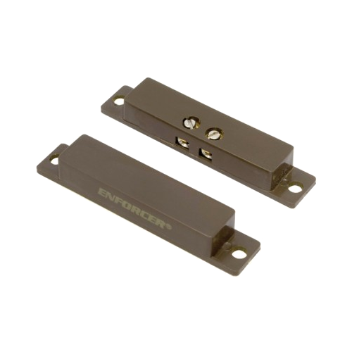 Seco-Larm SM-431-TQ/B Screw-Terminal Surface-Mount Magnetic Contact, 1in Gap, NC, Brown