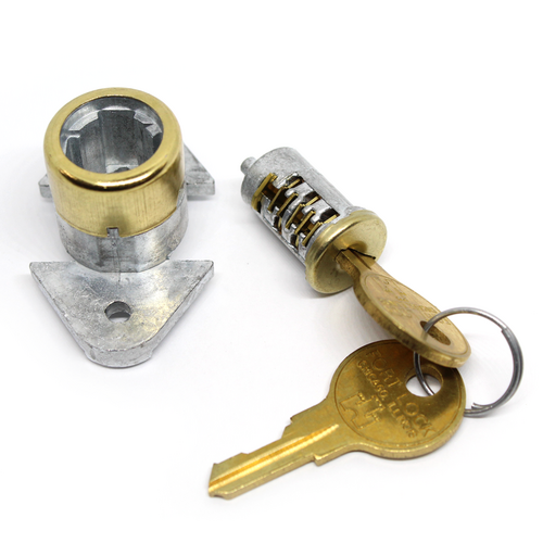 Compx MFW23007B-KA217 Disc Drawer Lock 7/8in Brass