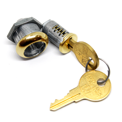 Compx MFW23058B-KA217 Disc Cam Lock 5/8in Brass