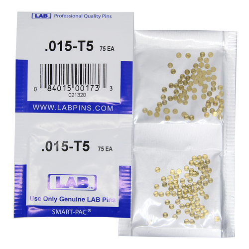 LAB 5015T-SP .015 Color-Coded Brass Top Pin, .115