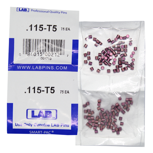 LAB 5115T-SP .115 Top Pin, Color-Coded Brass Alloy, Crown .005 Universal, Smart Pack 150