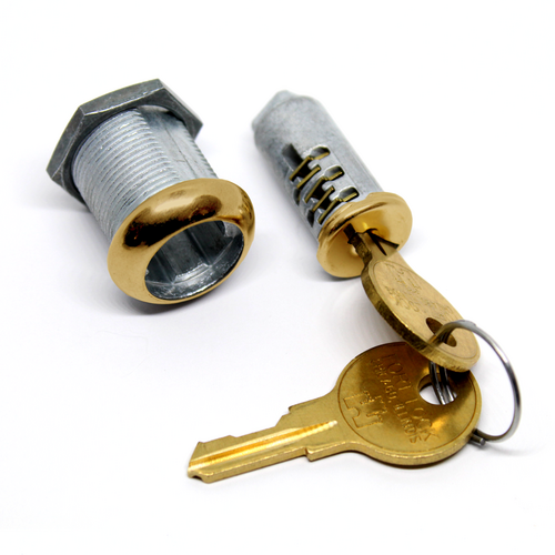 Compx MFW23078B-KA217 Disc Cam Lock 7/8in Brass