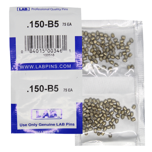 LAB 5150B-SP .150 Color-Coded Brass Bottom Pin, .115 Diameter, Smart Pack 150 Pins
