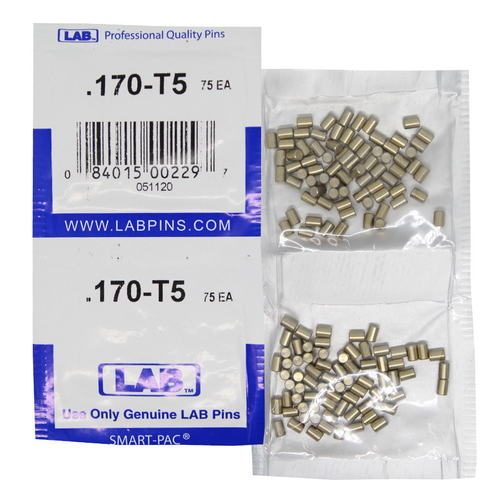 LAB 5170T-SP .170 Color-Coded Brass Top Pin, .115 Diameter, Crown .005, Smart Pack 150 Pins