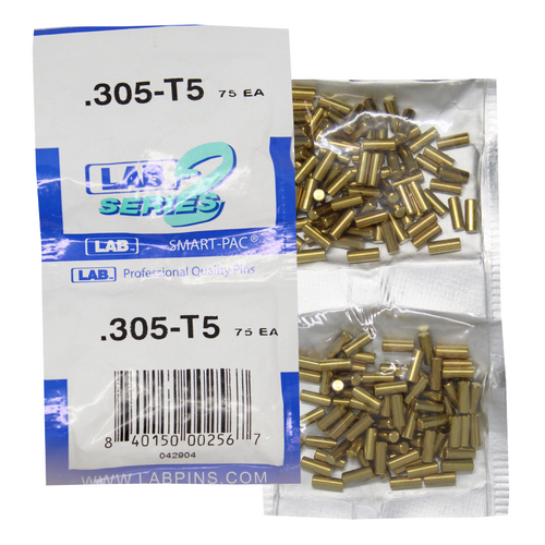LAB 5305T-SP .305 Top Pin, Color-Coded Brass Alloy, .115 Dia, Crown .005, Smart Pack 150