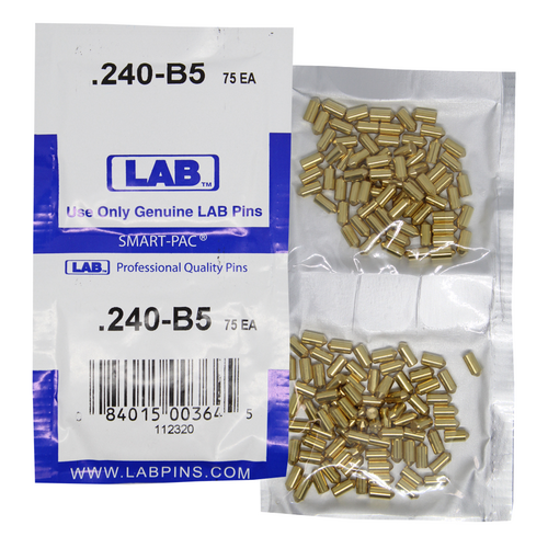 LAB 5240B-SP .240 Brass Bottom Pin, Color-Coded, .115 Diameter, Smart Pack 150 Pins
