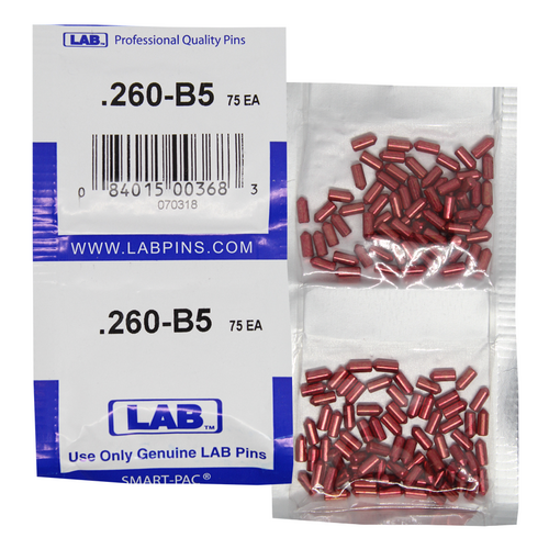 LAB 5260B-SP .260 Brass Bottom Pin, Color-Coded, .115 Diameter, Smart Pack 150 Pins