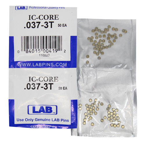 LAB BEST T3 3T Universal SFIC Top Pins, .037 Size, Color-Coded Brass, Smart Pac 100 Pins