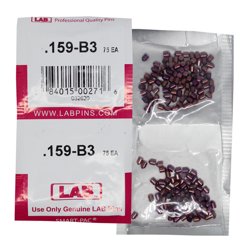 LAB 159B .159 Brass Bottom Pin, Color-Coded, .115