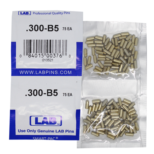 LAB 5300B-SP .300 Color-Coded Brass Bottom Pin, .115 Dia, Crown .005, Smart Pack 150 Pins