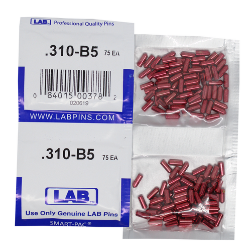 LAB 5310B-SP .310 Color-Coded Brass Bottom Pin, .115 Diameter, Smart Pack of 150 Pins