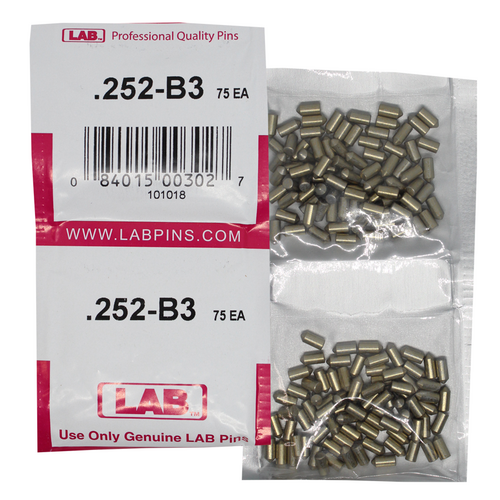 LAB 252B .252 Brass Bottom Pin, Color-Coded, .115